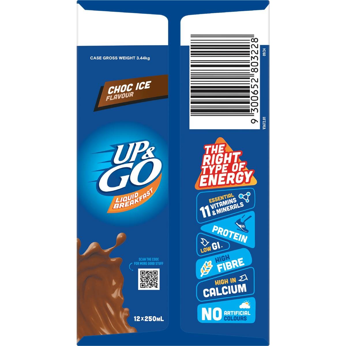 Up&Go Liquid Breakfast Choc Ice 250mL x 12 pack
