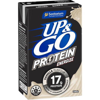 Up&Go Protein Energize Liquid Breakfast Vanilla 250mL x 6 pack