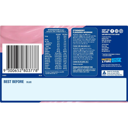 Up&Go Liquid Breakfast Strawberry 250mL x 12 pack