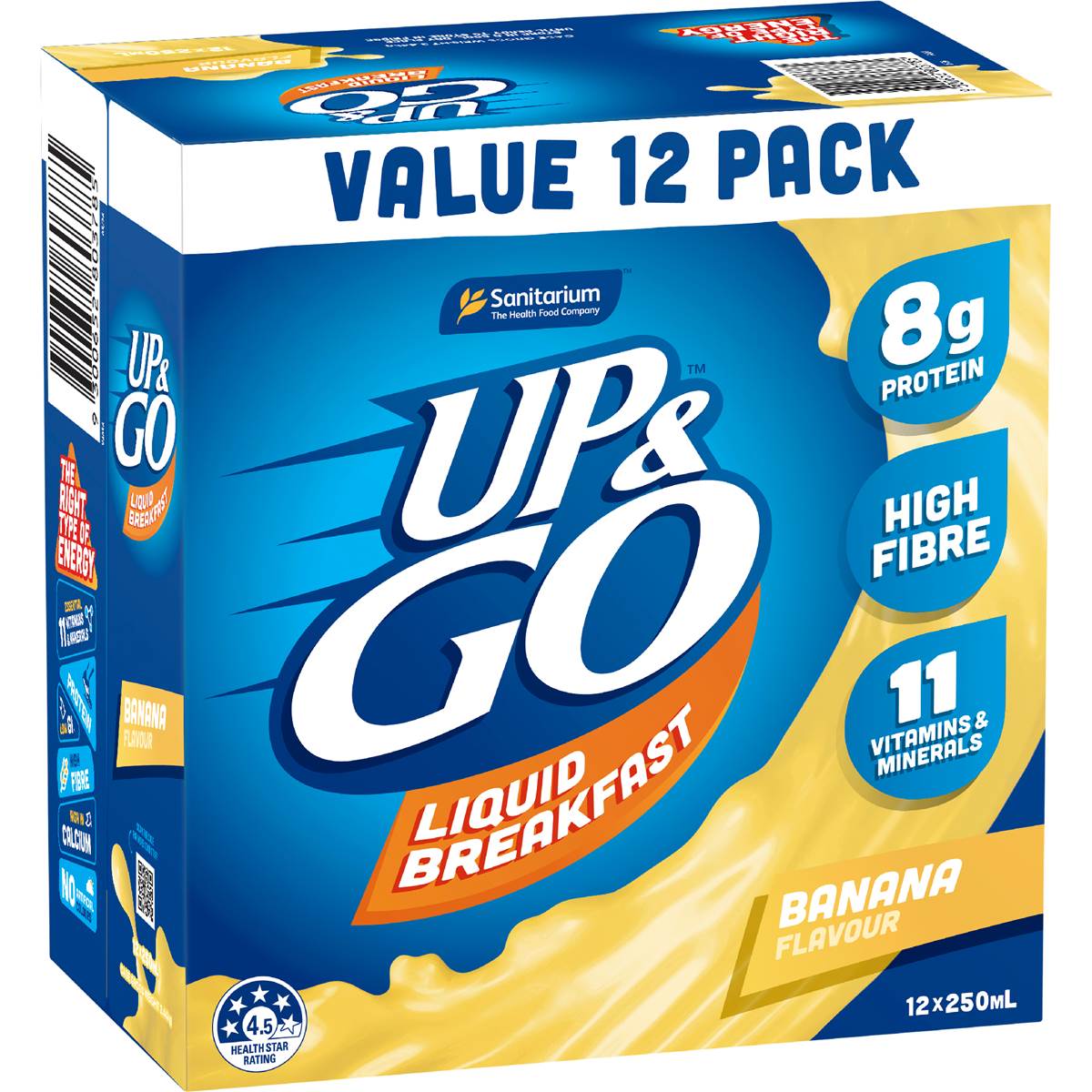 Up&Go Liquid Breakfast Banana 250mL x 12 pack