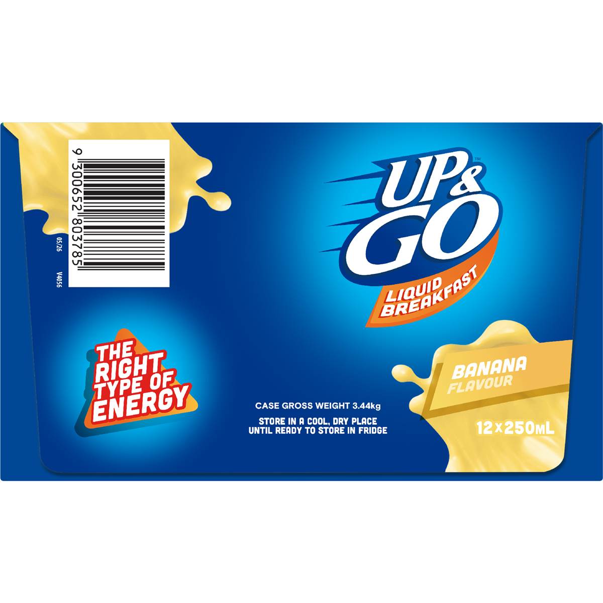 Up&Go Liquid Breakfast Banana 250mL x 12 pack