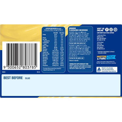 Up&Go Liquid Breakfast Banana 250mL x 12 pack
