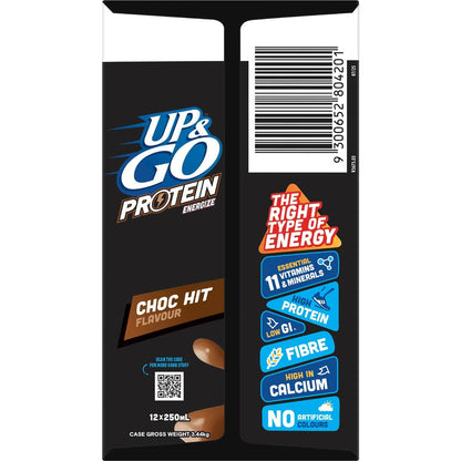 Up&Go Protein Energize Liquid Breakfast Choc 250mL x 12 pack