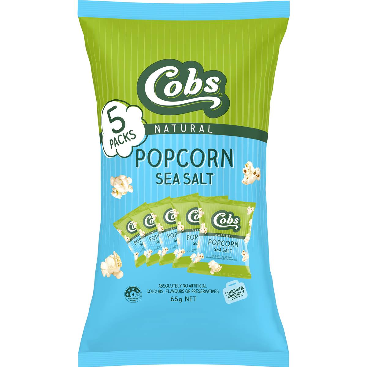 Cobs Sea Salt Popcorn 65g 5 pack