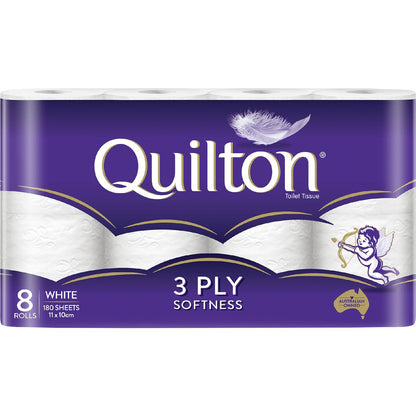Quilton Classic 3 Ply Toilet Paper 8 pack