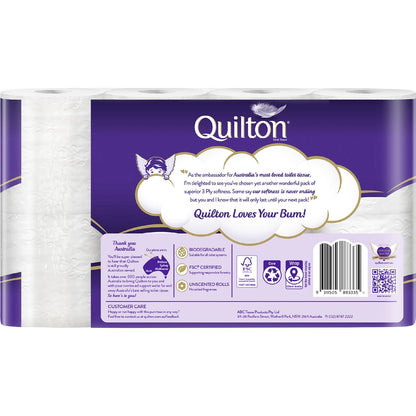 Quilton Classic 3 Ply Toilet Paper 8 pack