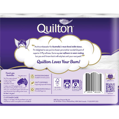 Quilton Classic 3 Ply Toilet Paper 8 pack