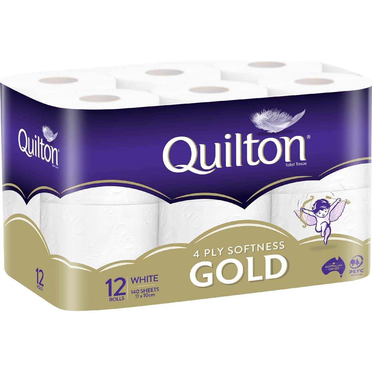 Quilton Gold 4 Ply Toilet Paper 12 pack