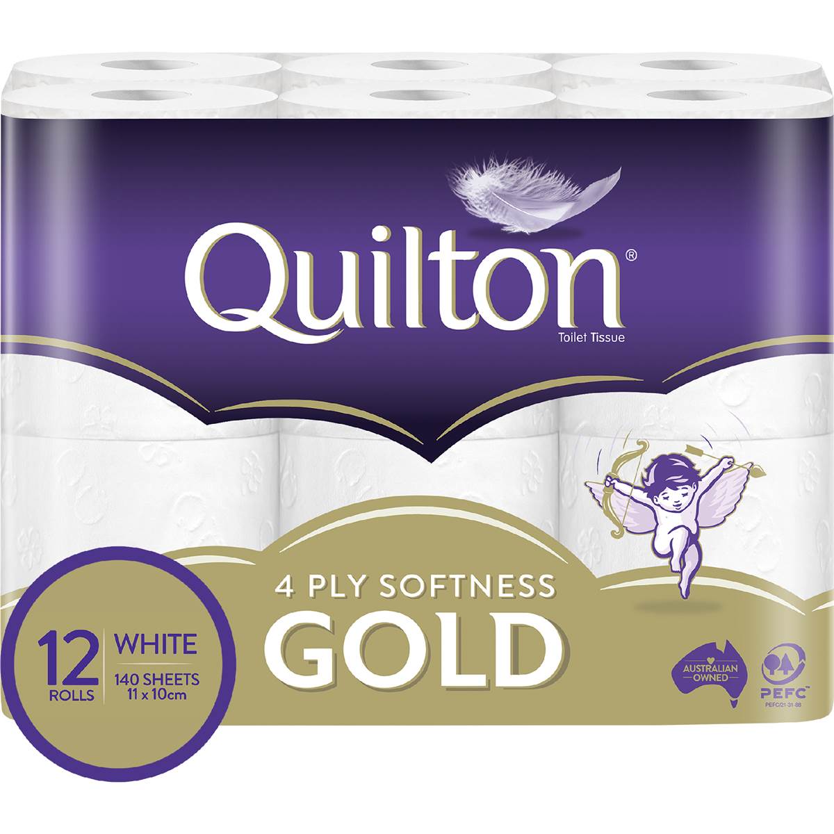 Quilton Gold 4 Ply Toilet Paper 12 pack