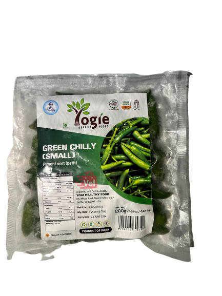 Yogie Green Chilli 200G Frozen