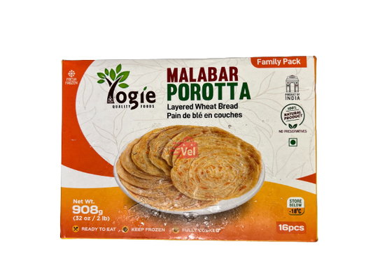Yogie Malabar Porotta Family Pack 908g Frozen