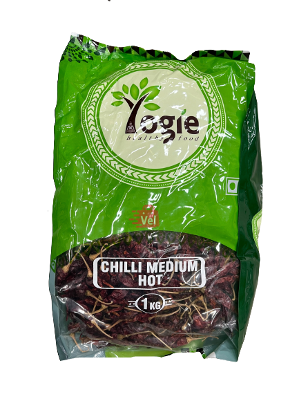 Yogie Medium Hot Chilli With Stem 1kg