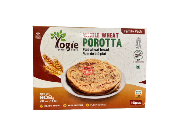 Yogie Whole Wheat Porotta 908G Frozen